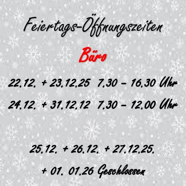 Feiertags-Öffnungszeiten Büro